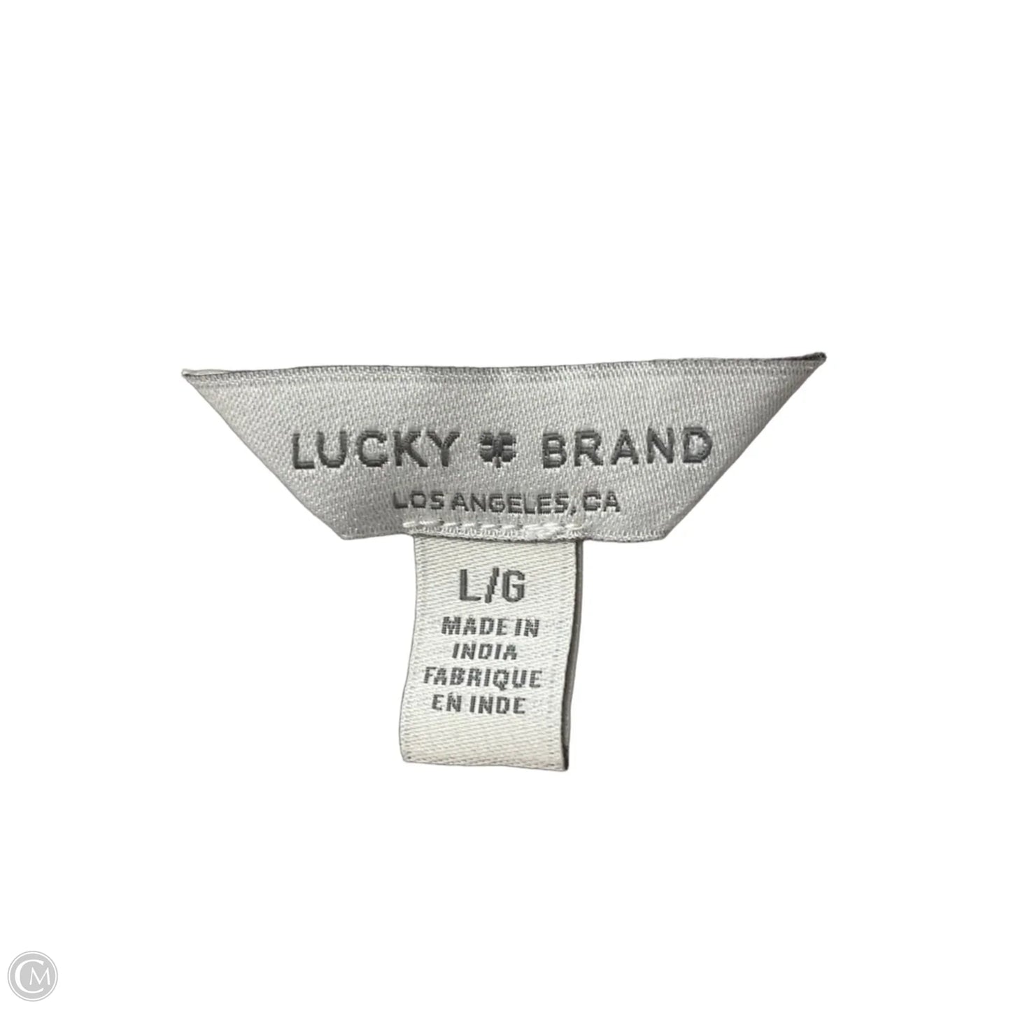 Top Short Sleeve By Lucky Brand In Beige, Size: L