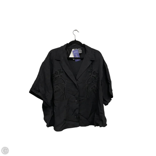 Top Short Sleeve By H&m In Black, Size: Xl