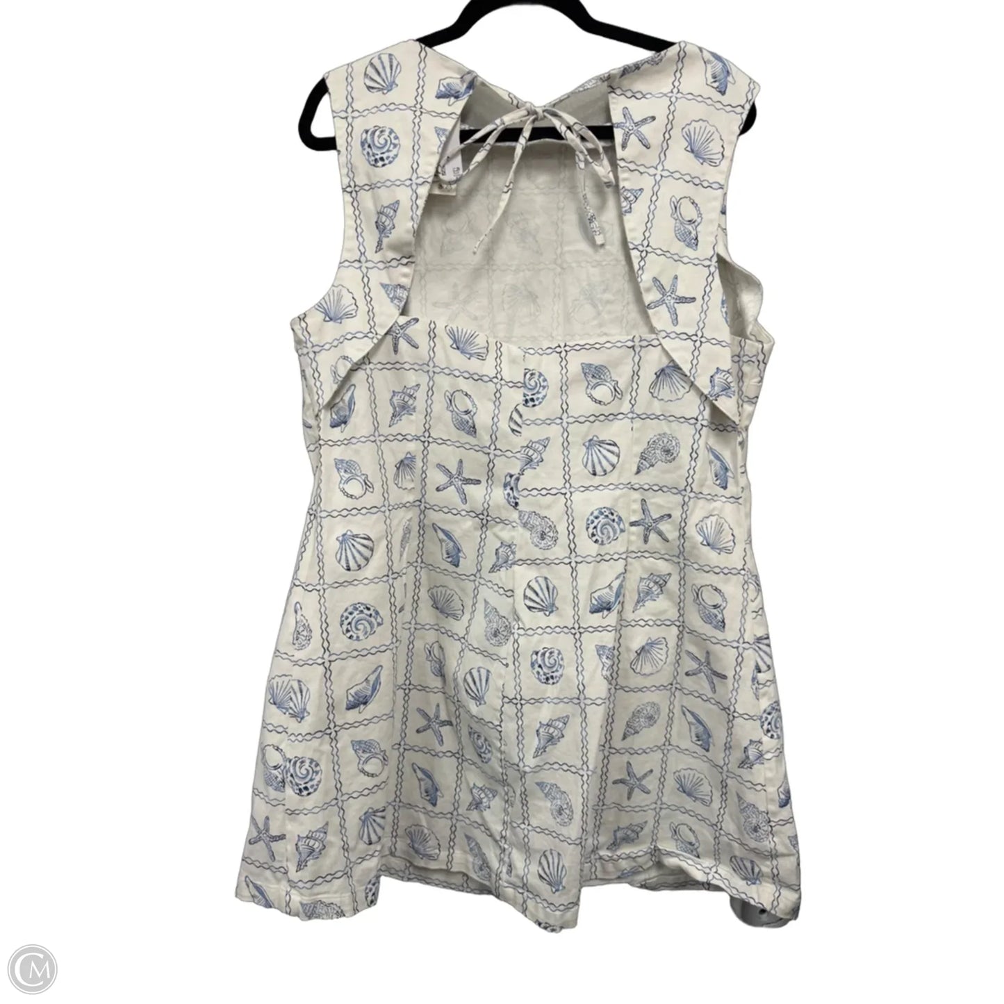 Dress Casual Midi By H&m In Blue & Cream, Size: Xxl