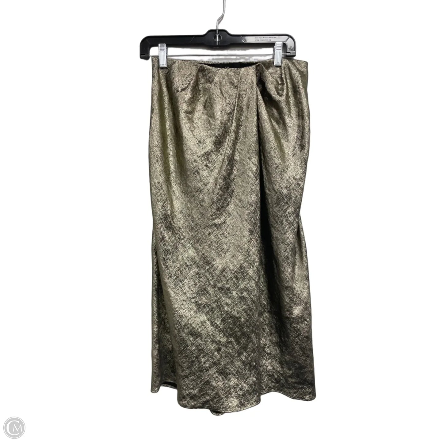Skirt Midi By Clothes Mentor In Gold, Size: Xs