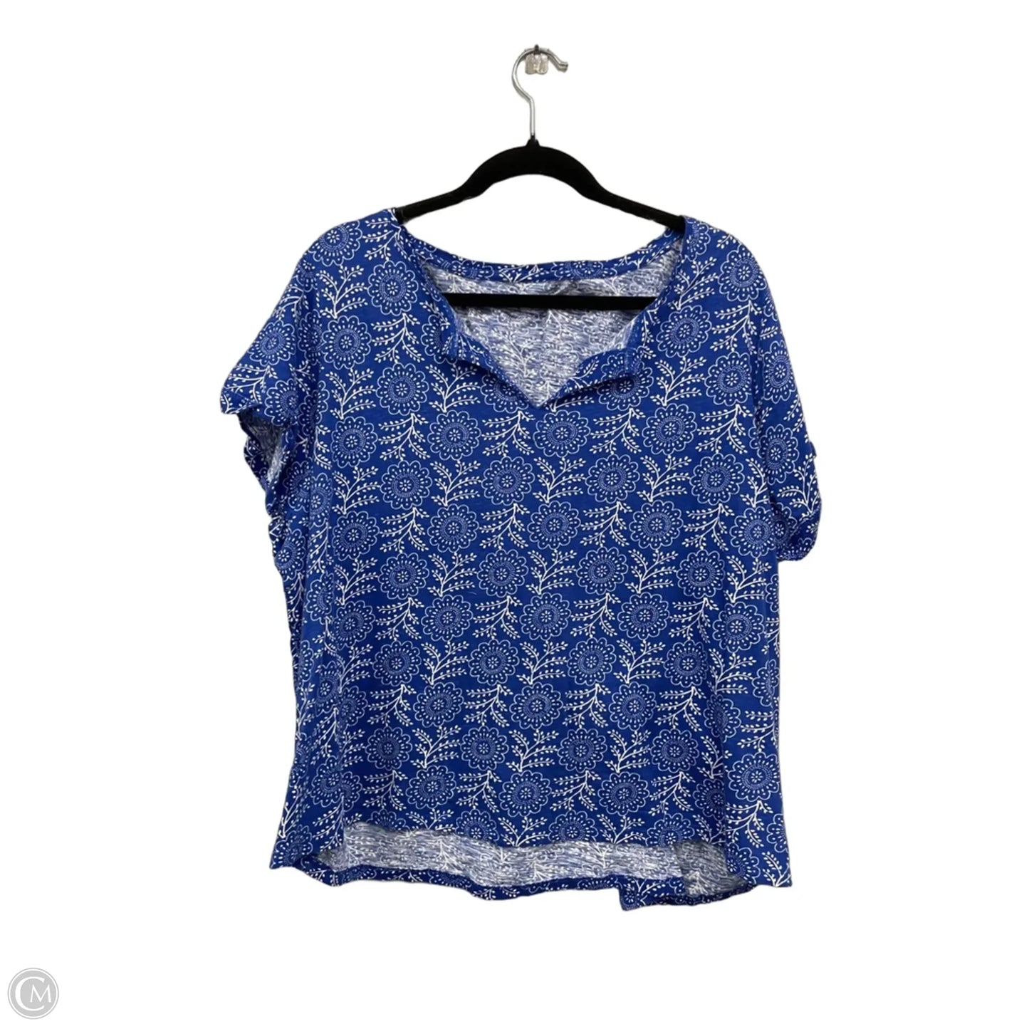 Top Short Sleeve By Wonderly In Blue, Size: 3x