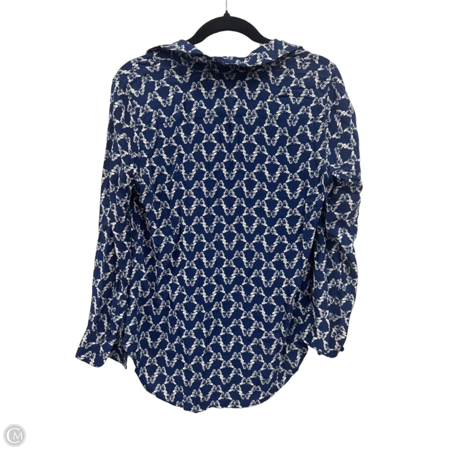 Top Long Sleeve By Talbots In Blue, Size: L