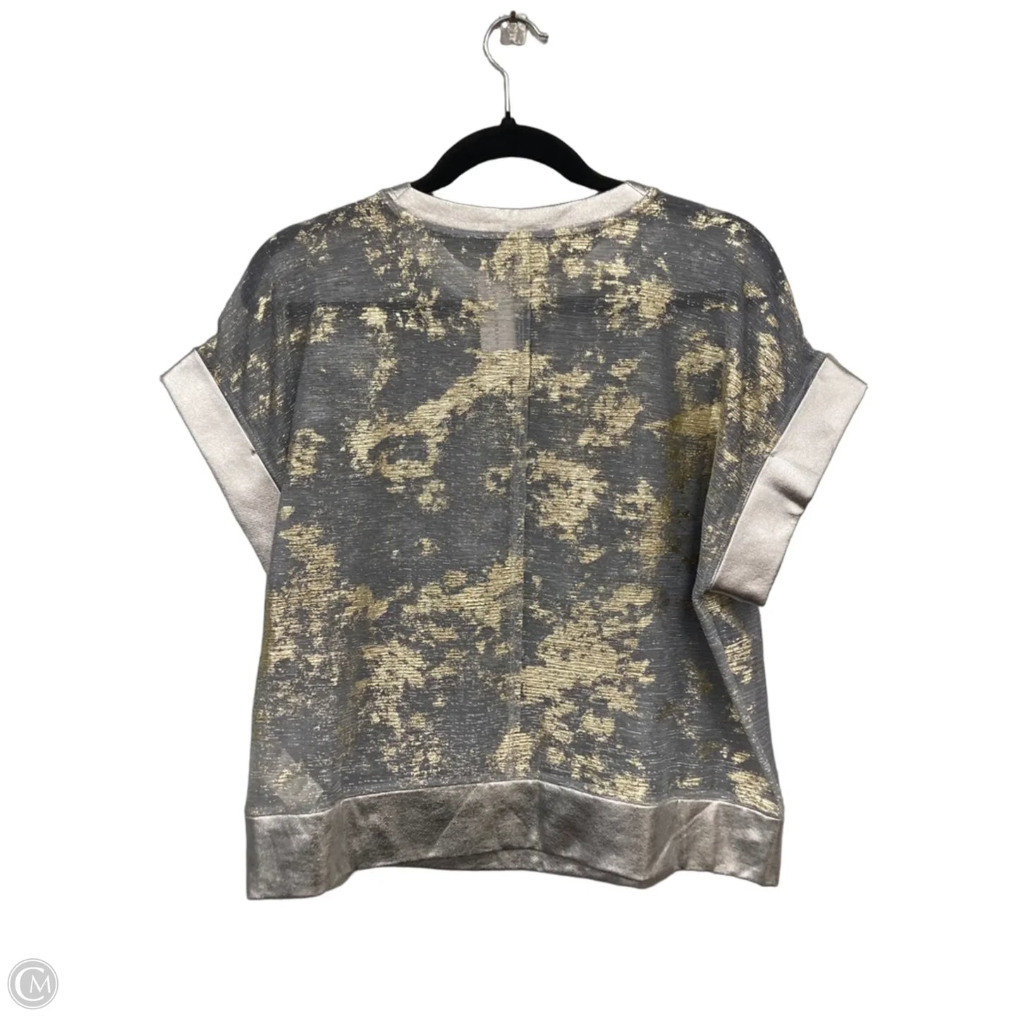 Top Short Sleeve By Pilcro In Gold & Silver, Size: Xxs