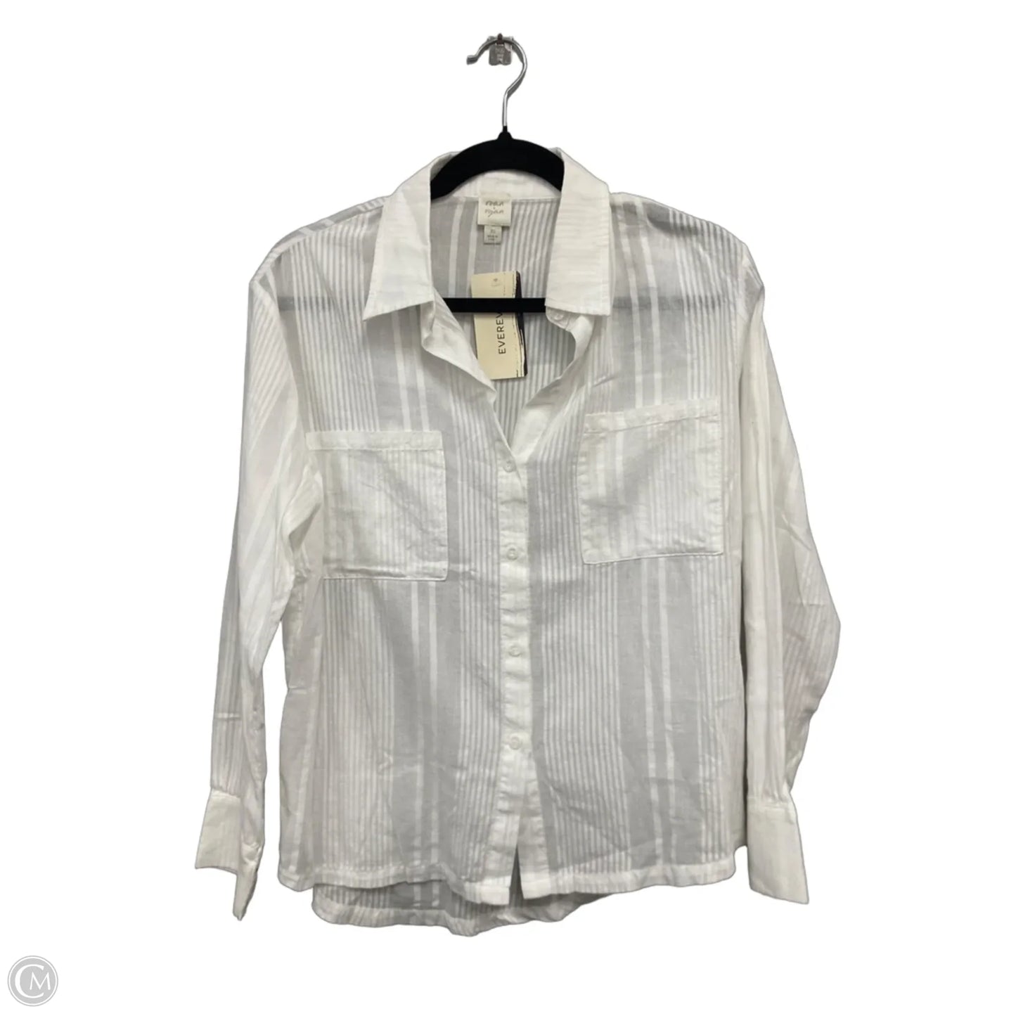 Top Long Sleeve By Clothes Mentor In White, Size: Xs