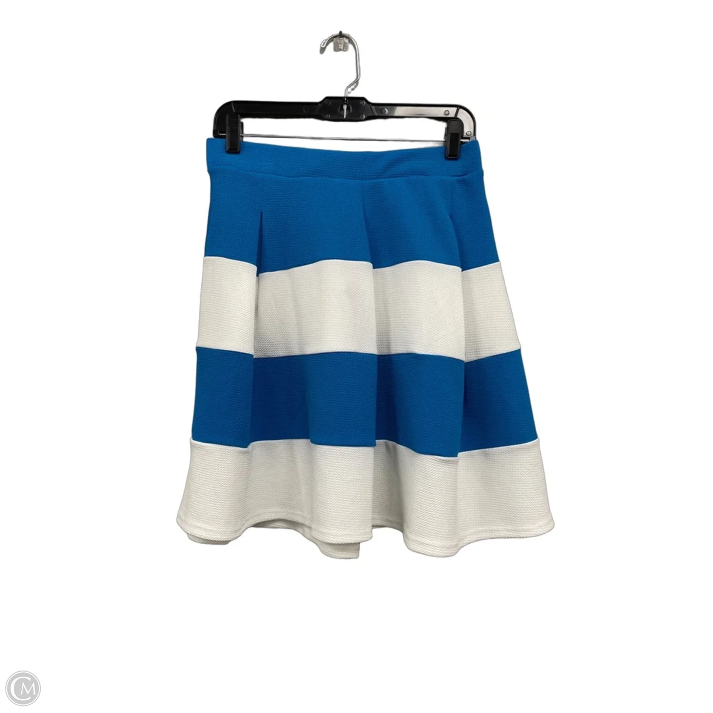 Skirt Mini & Short By Clothes Mentor In Blue & White, Size: M