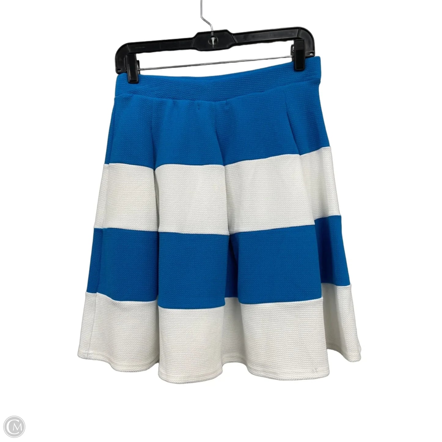 Skirt Mini & Short By Clothes Mentor In Blue & White, Size: M