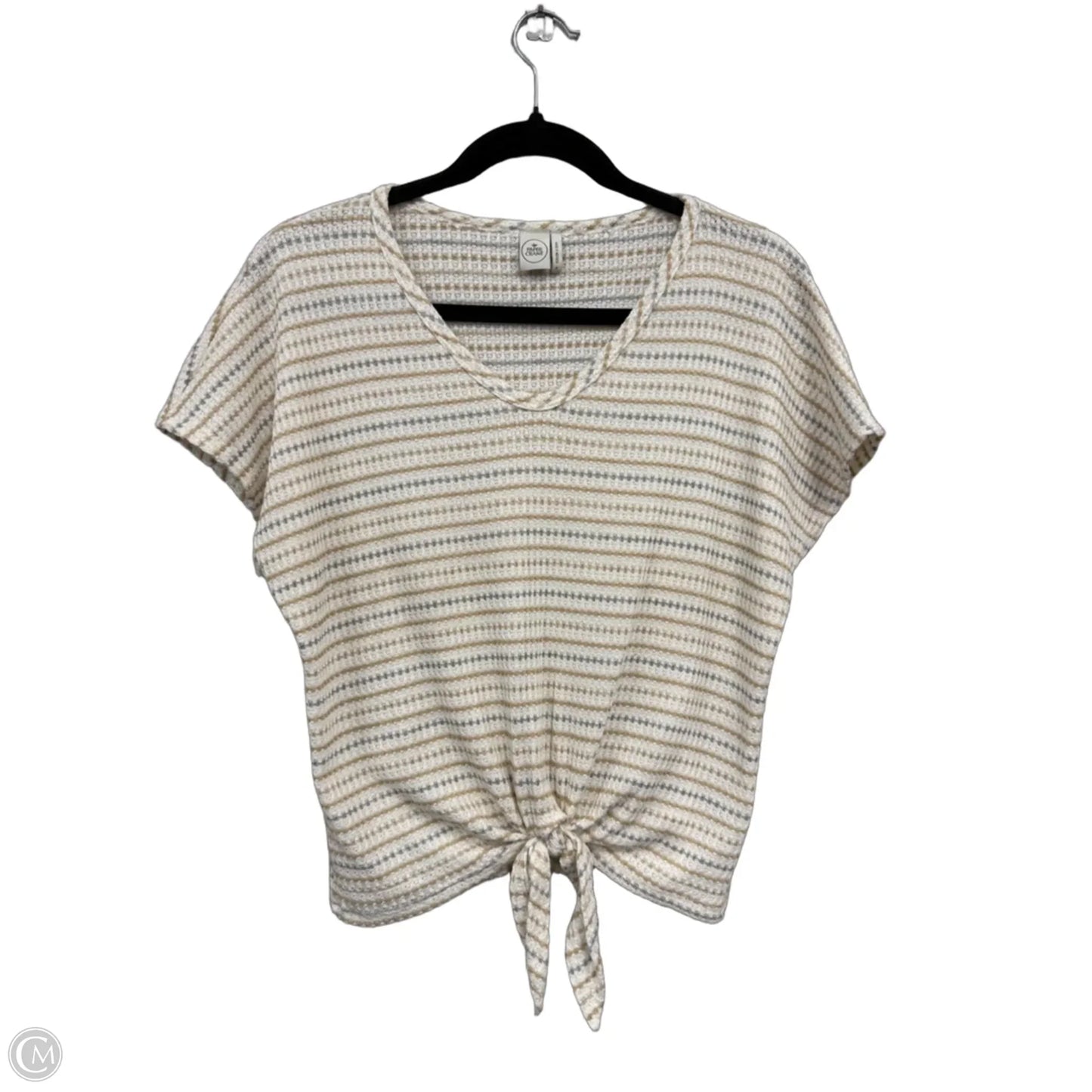Top Short Sleeve By Paper Crane In Cream, Size: M