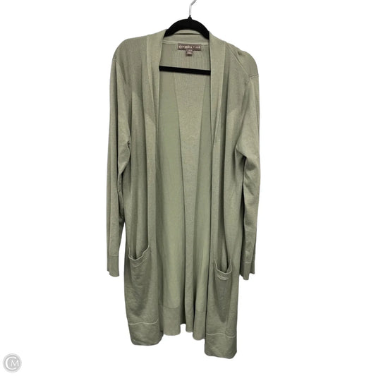 Sweater Cardigan By Clothes Mentor In Green, Size: L