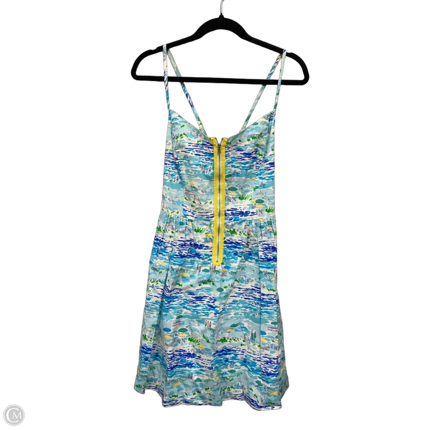 Dress Designer By Lilly Pulitzer In Blue & Yellow, Size: 10