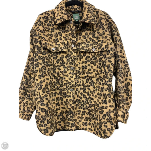 Jacket Fleece By Wild Fable In Black & Brown, Size: M