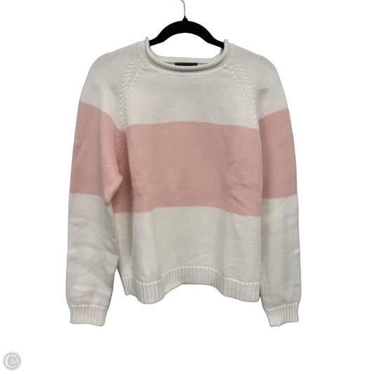 Sweater By Ralph Lauren In Pink & White, Size: M
