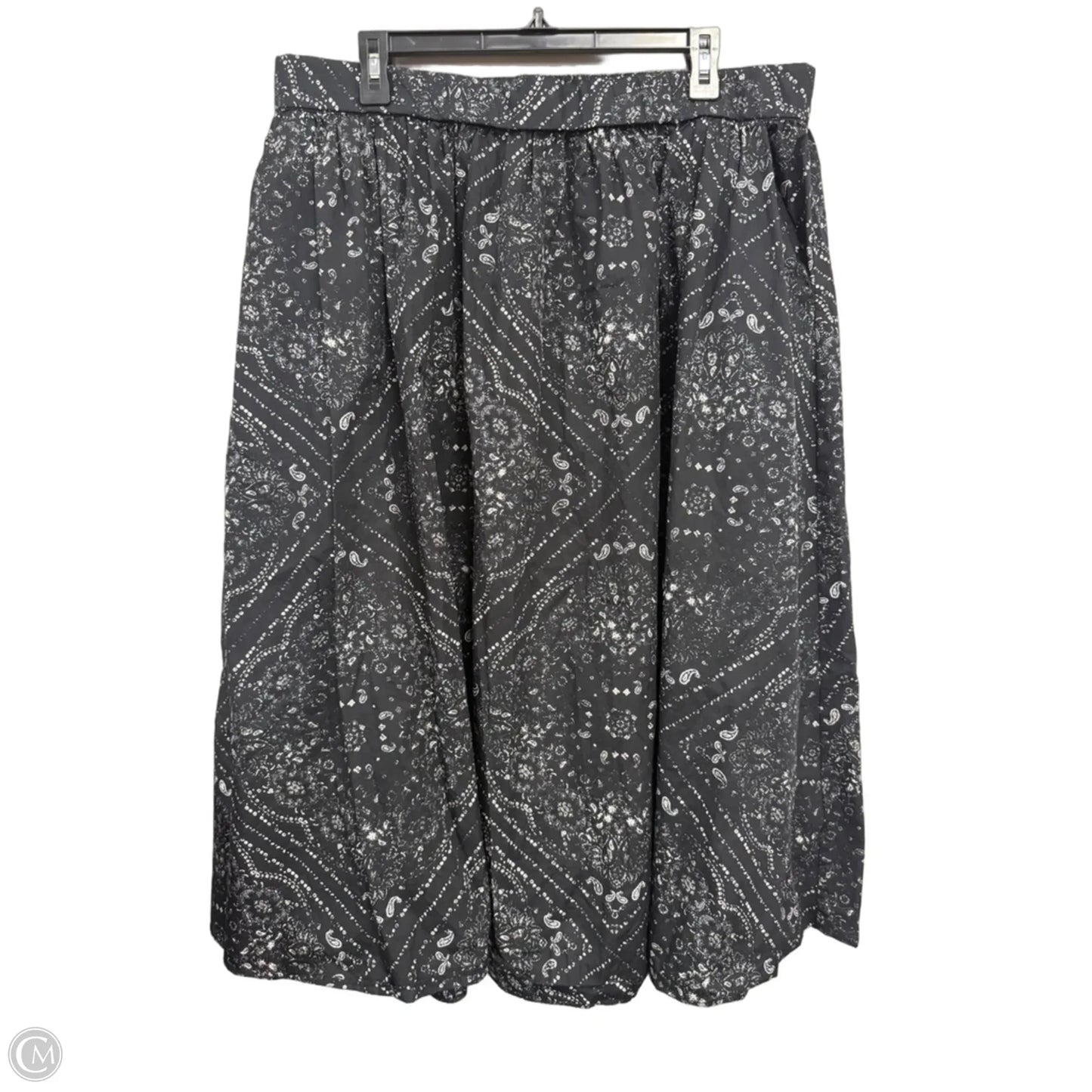 Skirt Maxi By Simply Vera In Black & White, Size: Xxl