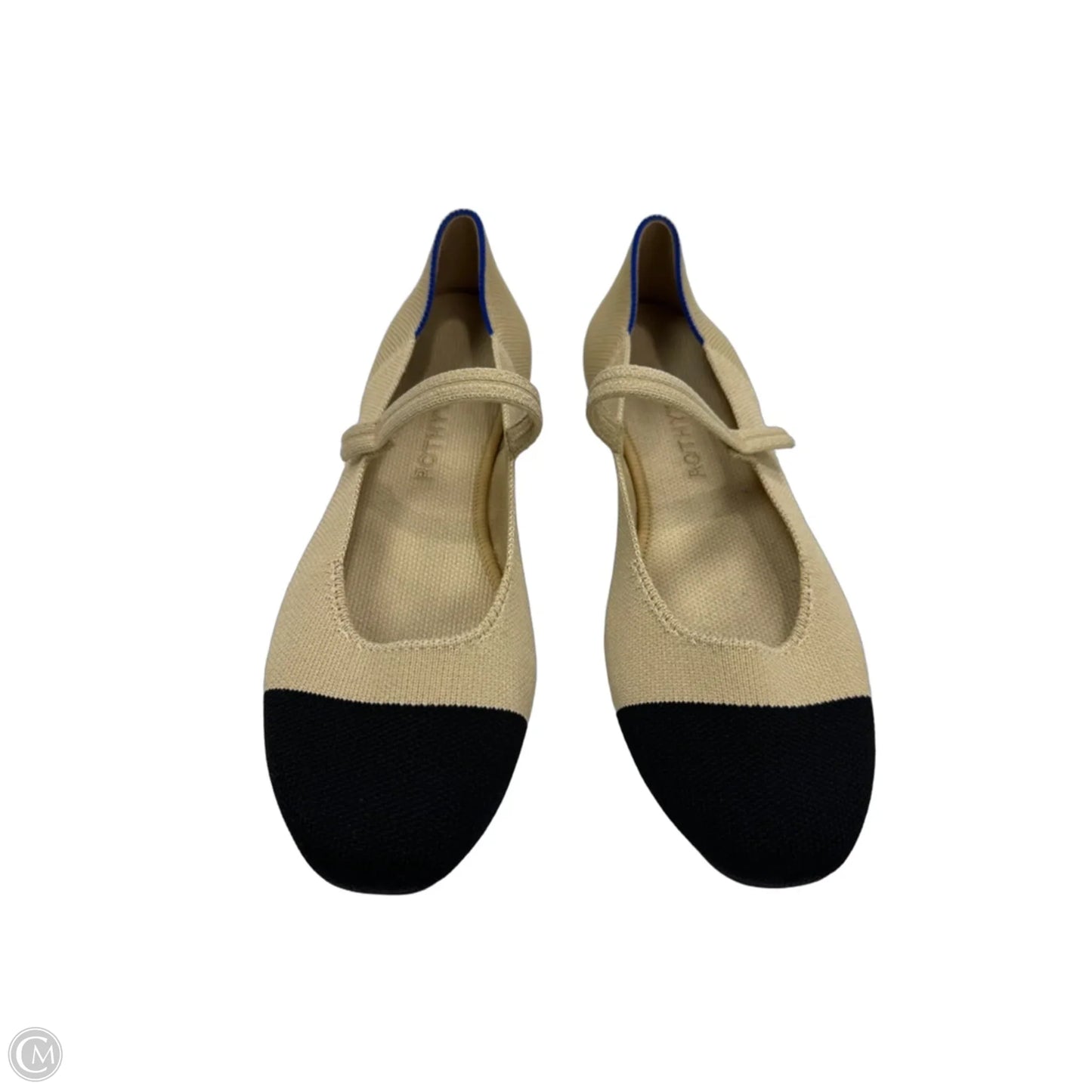 Shoes Flats By Rothys In Black & Cream, Size: 10