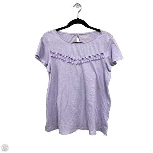 Top Short Sleeve Designer By Lilly Pulitzer In Purple, Size: L