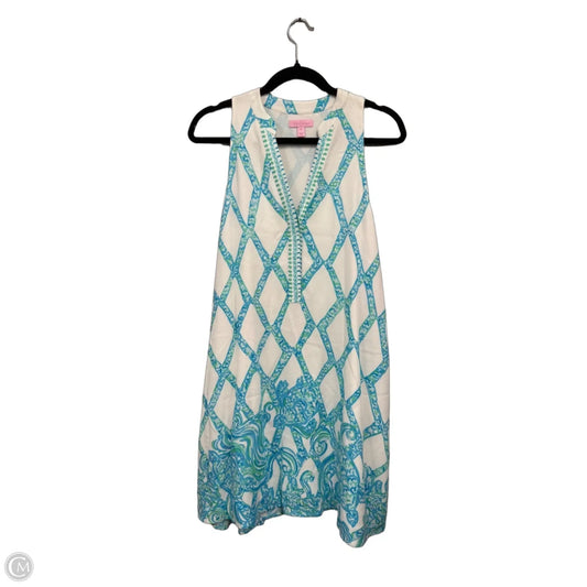 Dress Designer By Lilly Pulitzer In Blue & White, Size: M