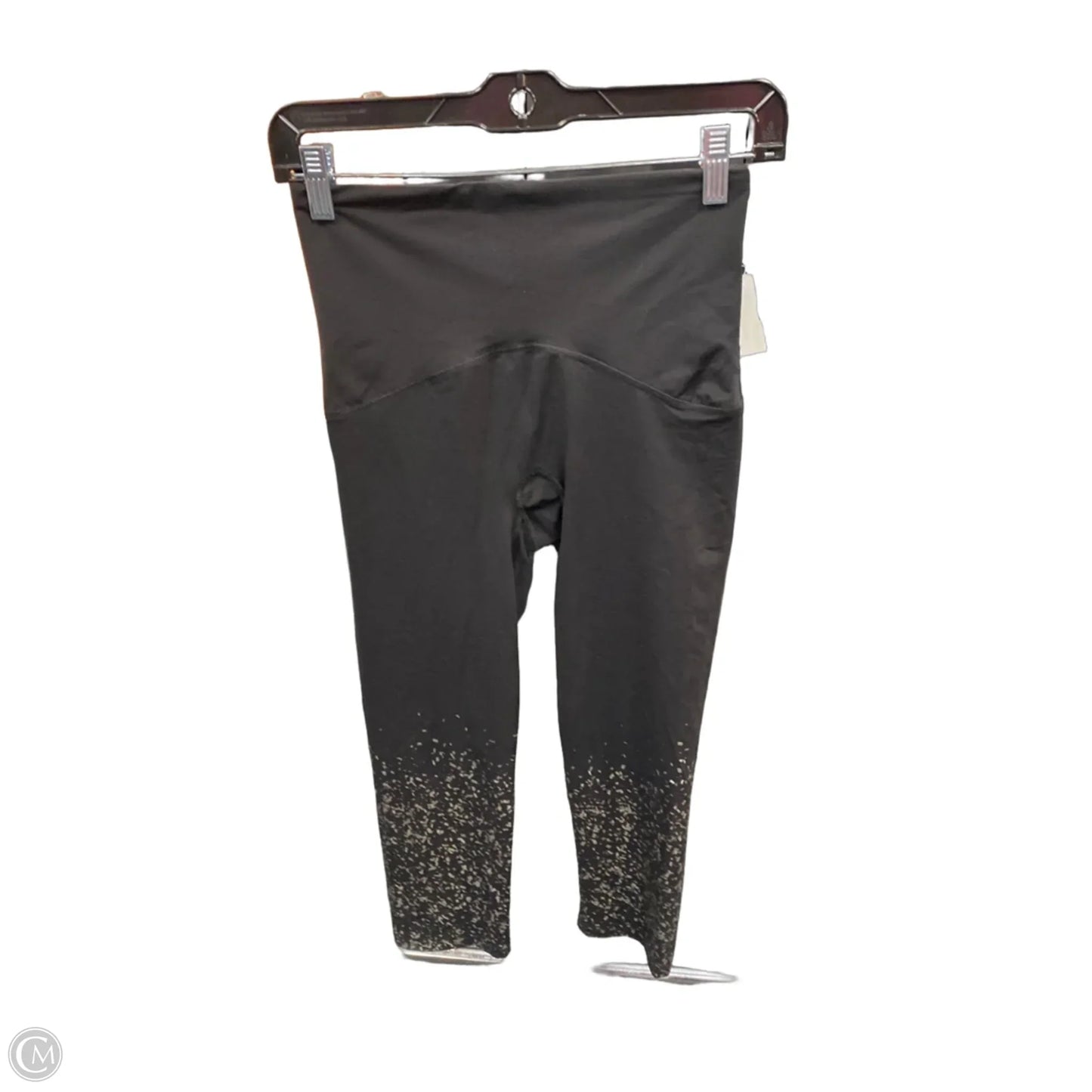 Athletic Leggings Capris By Spanx In Black & Gold, Size: M
