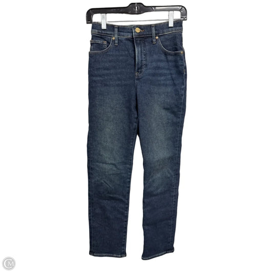 Jeans Straight By Express In Blue Denim, Size: 0