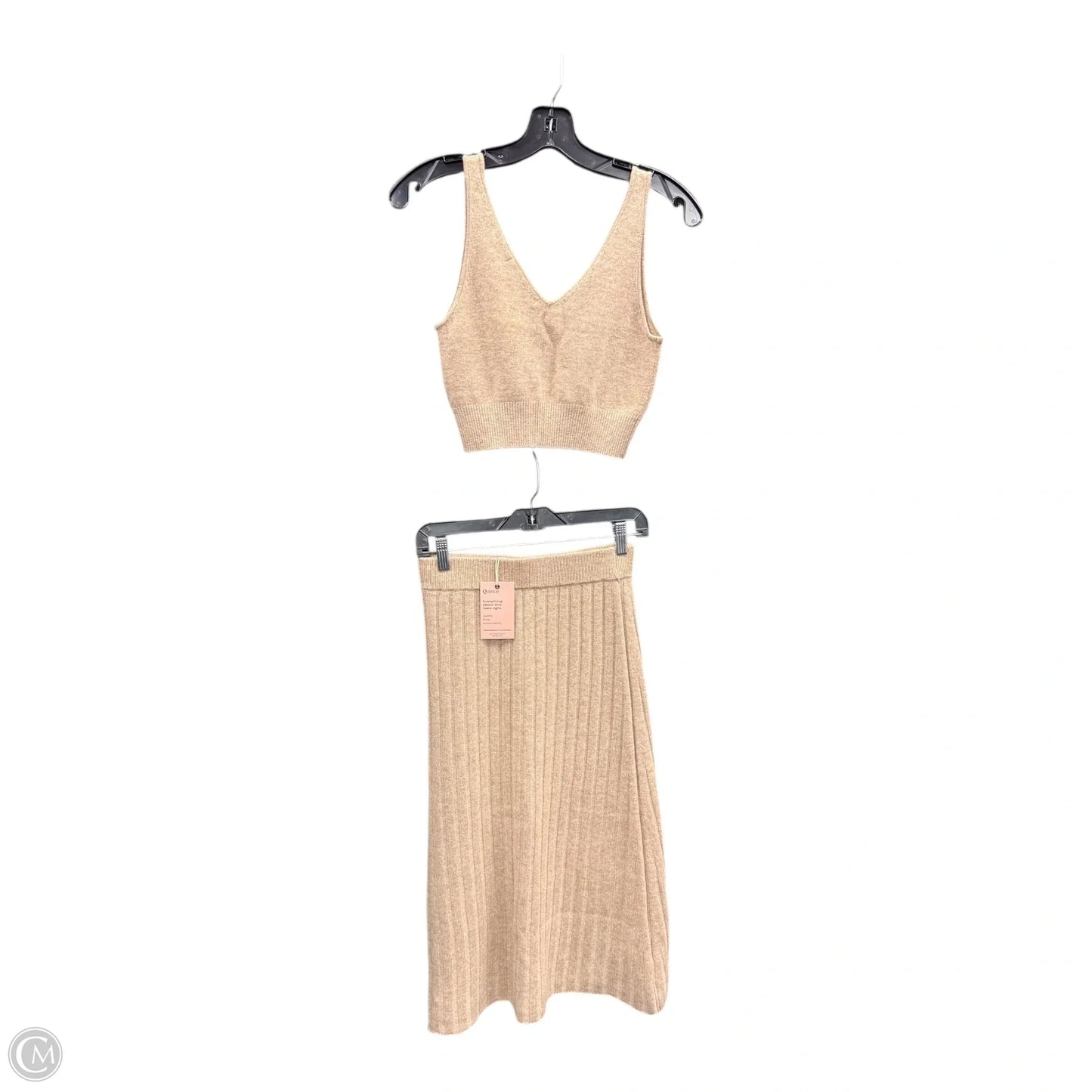 Skirt Set 2pc By Quince In Brown, Size: S