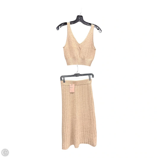 Skirt Set 2pc By Quince In Brown, Size: S