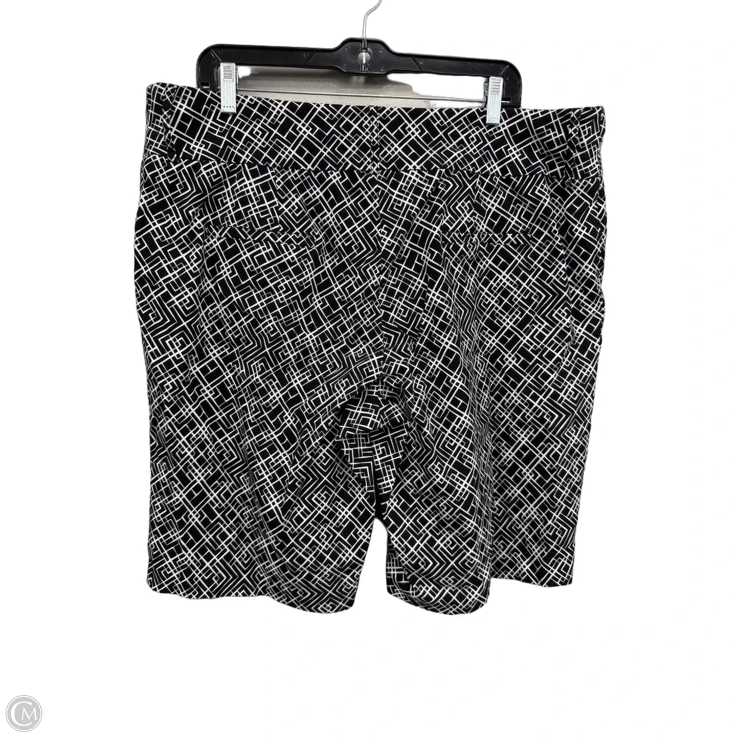 Shorts By Ashley Stewart In Black & White, Size: 22