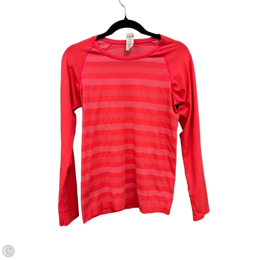 Athletic Top Long Sleeve Crewneck By Champion In Orange, Size: M