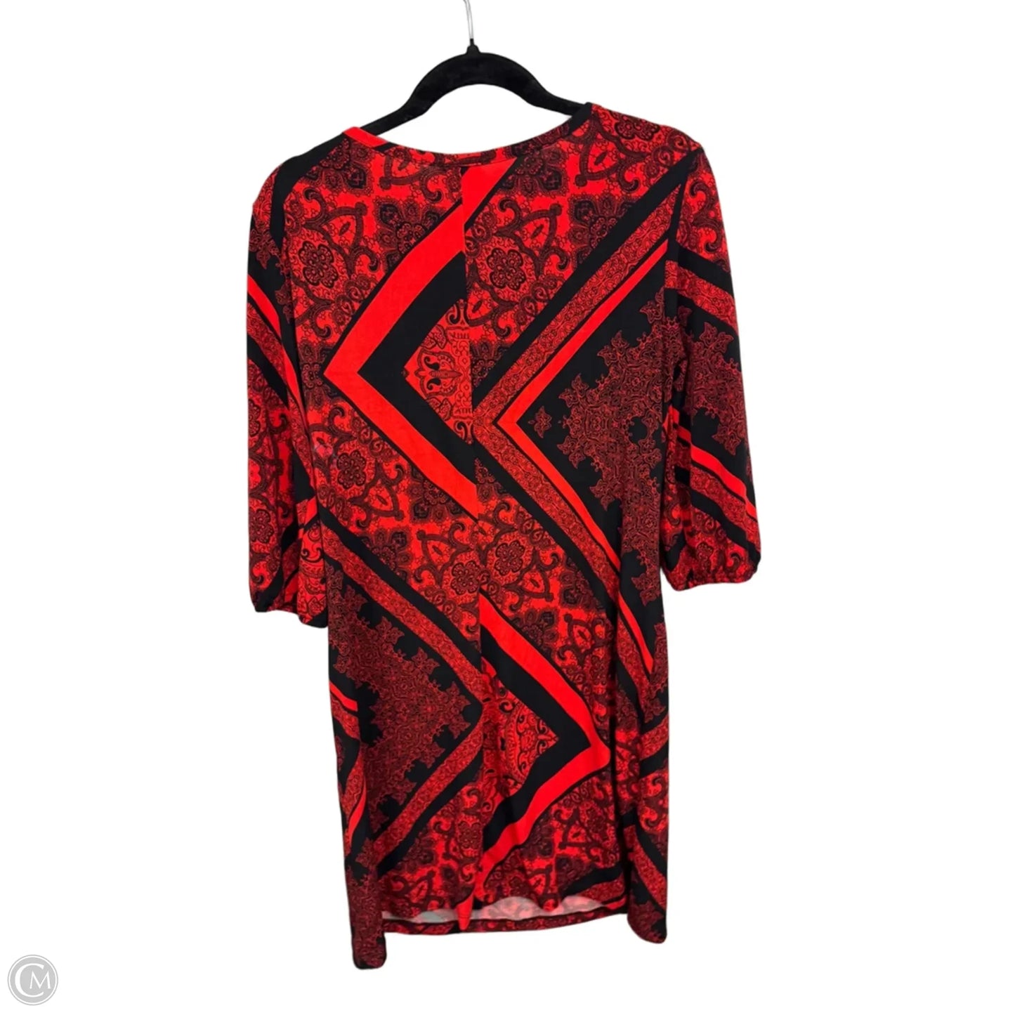 Dress Casual Short By En Focus In Black & Red, Size: 14
