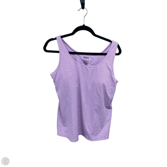 Athletic Tank Top By Duluth Trading In Purple & White, Size: L