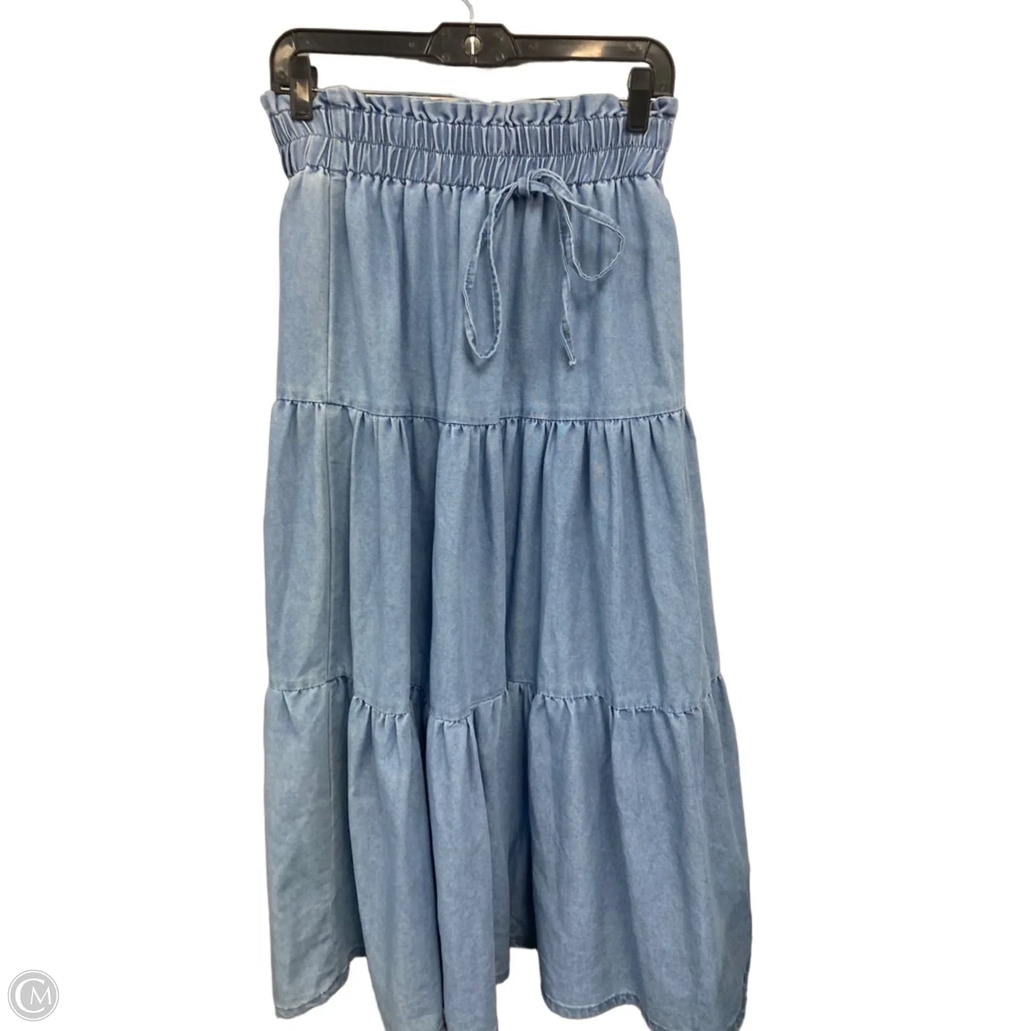 Skirt Maxi By Shein In Blue Denim, Size: M