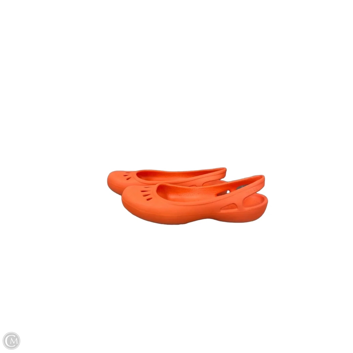 Shoes Flats By Crocs In Orange, Size: 7