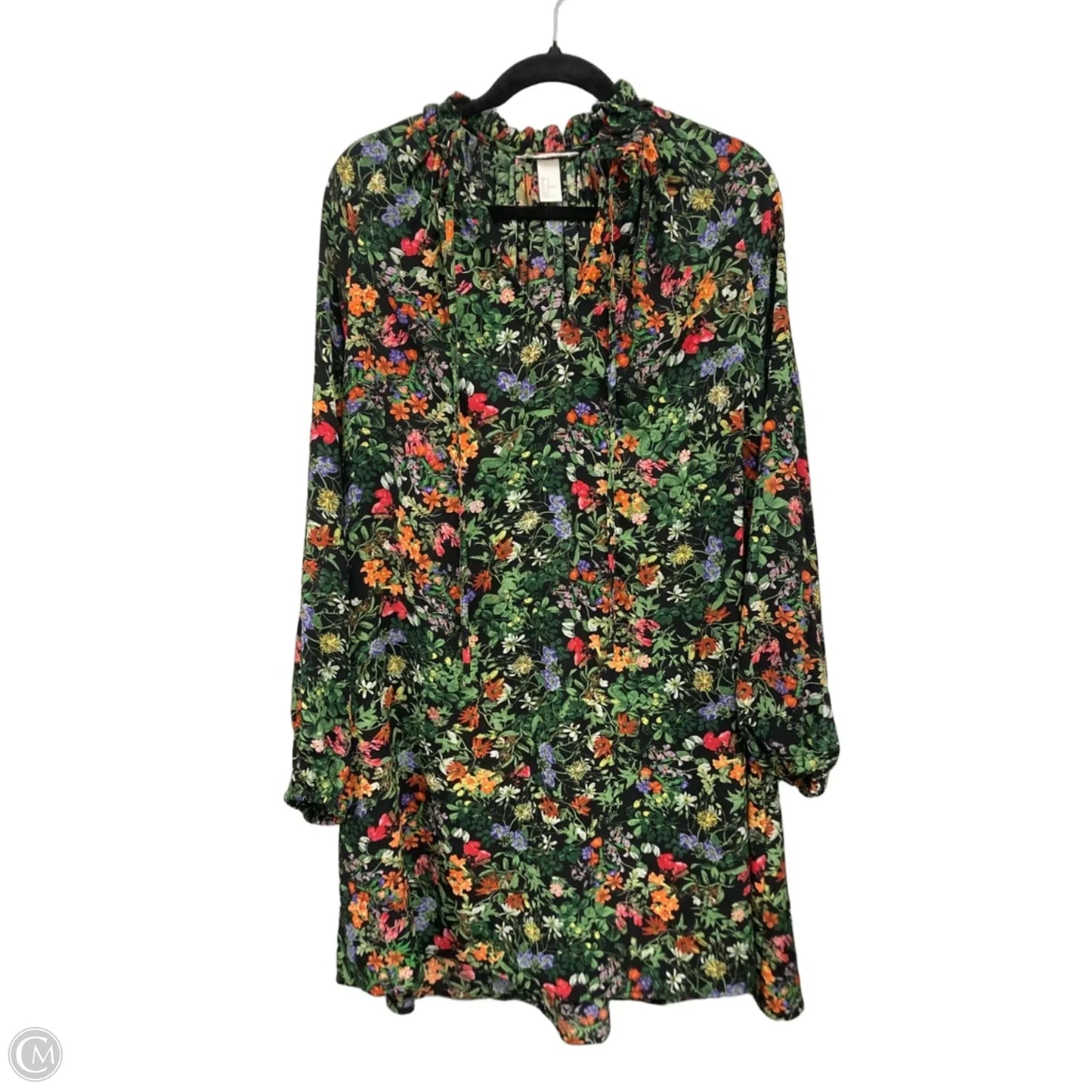 Dress Casual Short By H&m In Black & Orange, Size: 14