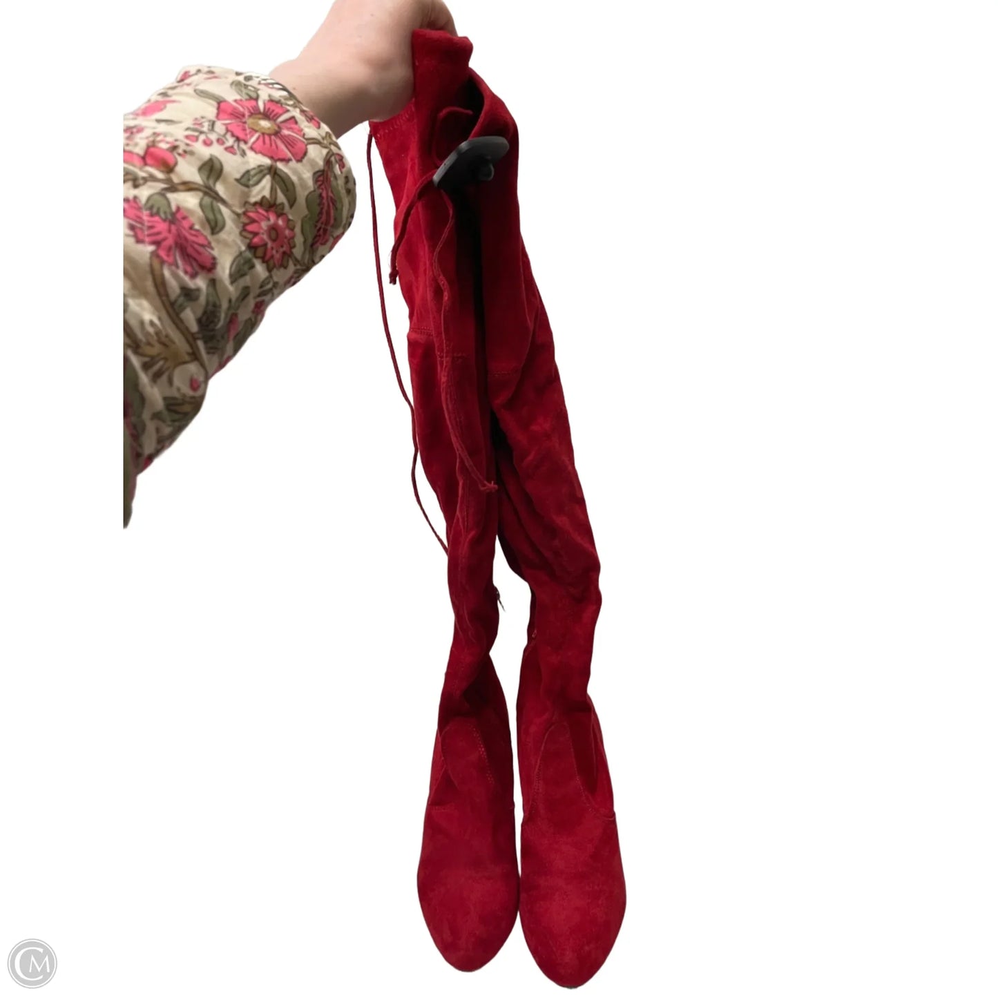Boots Knee Heels By Wild Diva In Red, Size: 6
