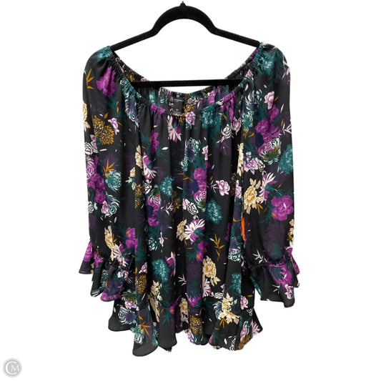 Blouse Long Sleeve By Inc In Floral Print, Size: 2x