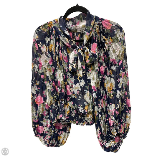 Blouse Long Sleeve By Shein In Floral Print, Size: 3x