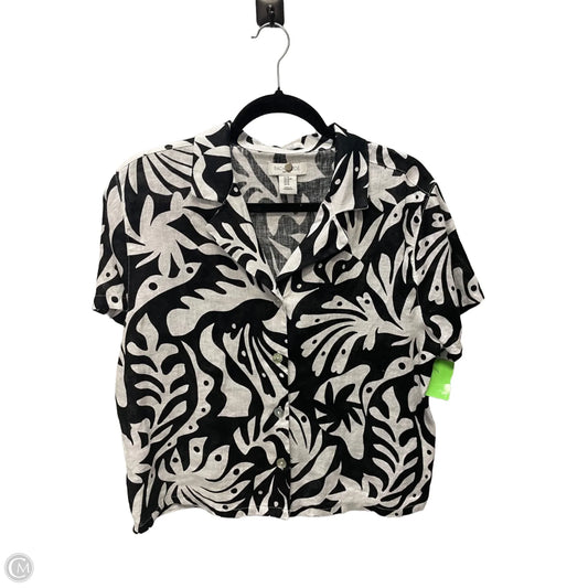 Top Short Sleeve By Rachel Zoe In Black & White, Size: M