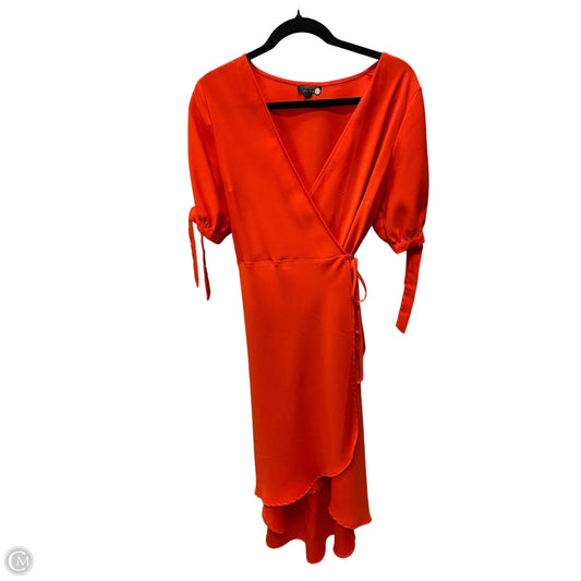 Dress Casual Midi By Top Shop In Orange, Size: M