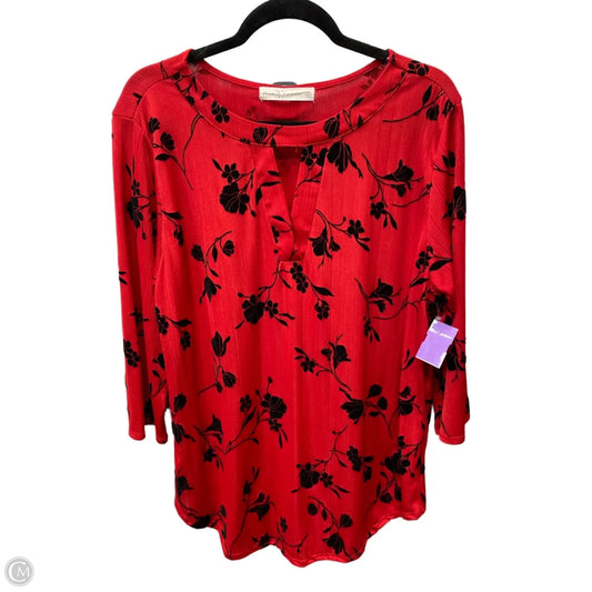Top 3/4 Sleeve By fair haven In Floral Print, Size: 2x