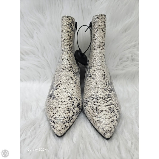 Boots Ankle Heels By Vaneli In Snakeskin Print, Size: 6