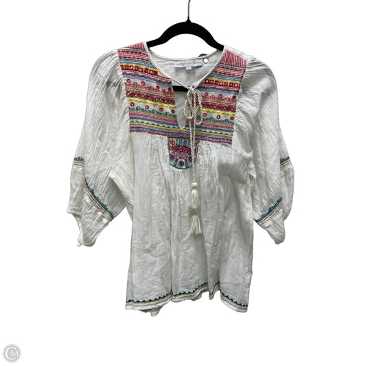 Top Short Sleeve By Clothes Mentor In White, Size: L