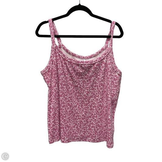 Top Sleeveless By Old Navy In Purple & White, Size: 2x