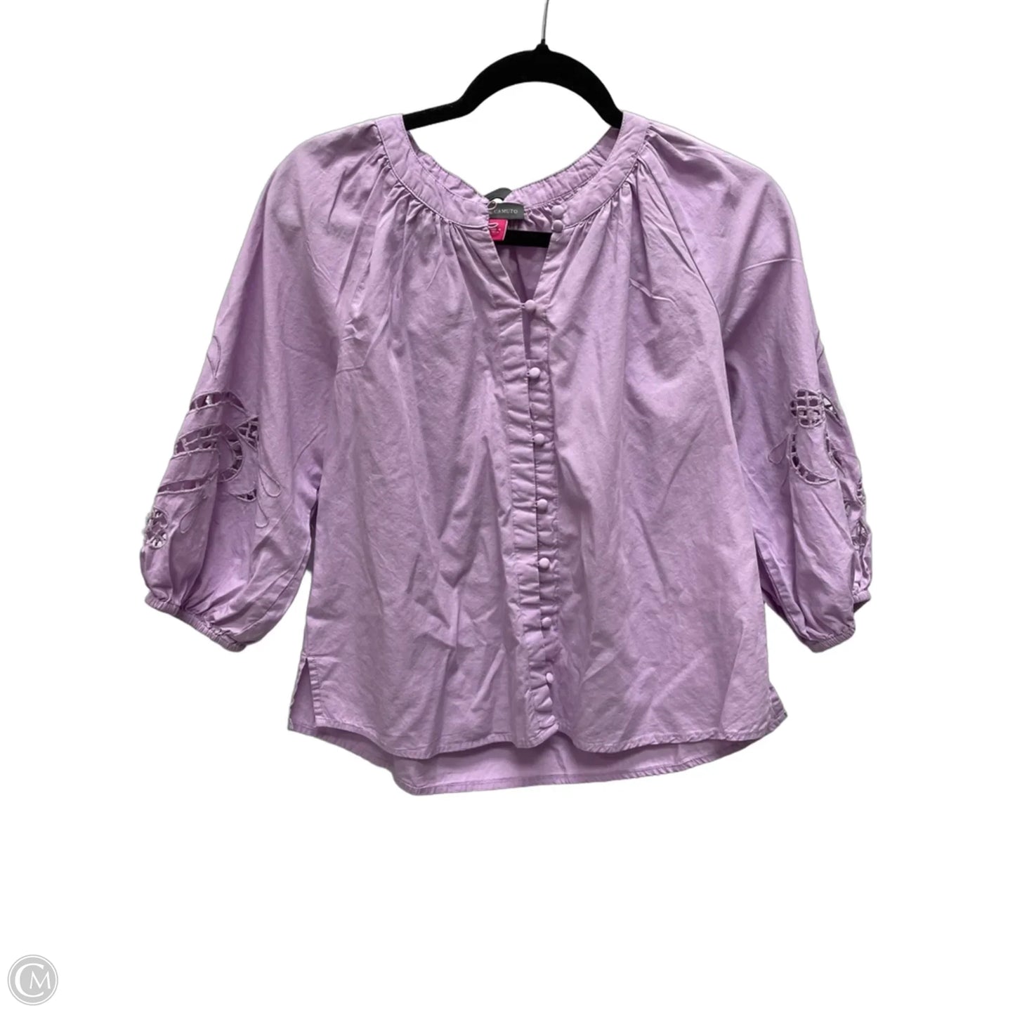 Top Short Sleeve By Vince Camuto In Purple, Size: S