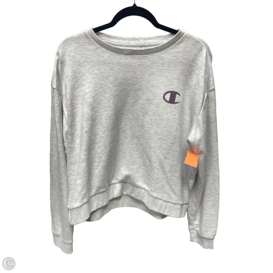 Sweatshirt Crewneck By Champion In Grey, Size: Xl