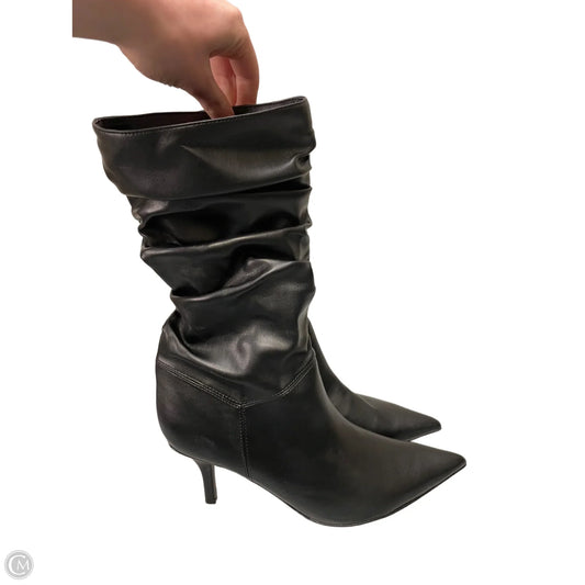 Boots Mid-calf Heels By Marc Fisher In Black, Size: 8