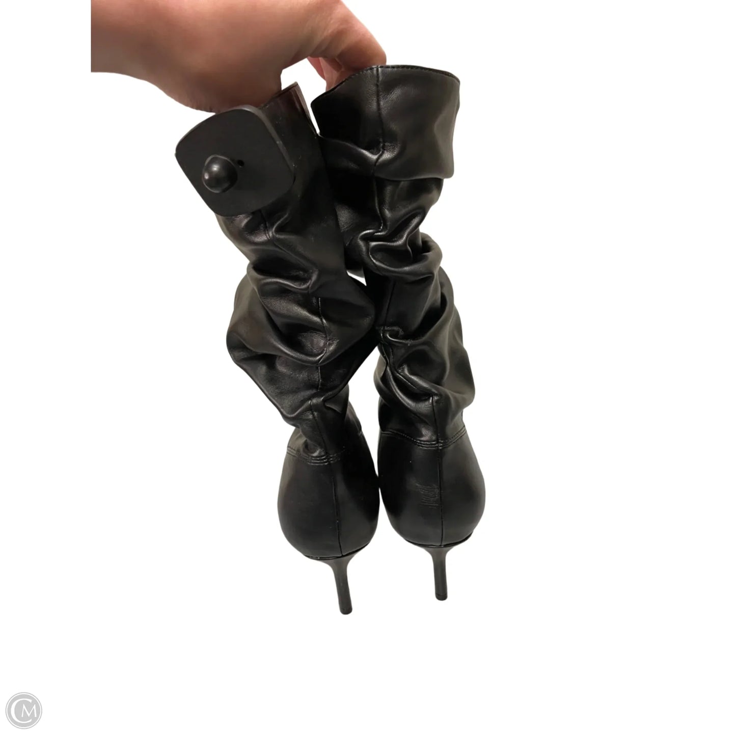 Boots Mid-calf Heels By Marc Fisher In Black, Size: 8