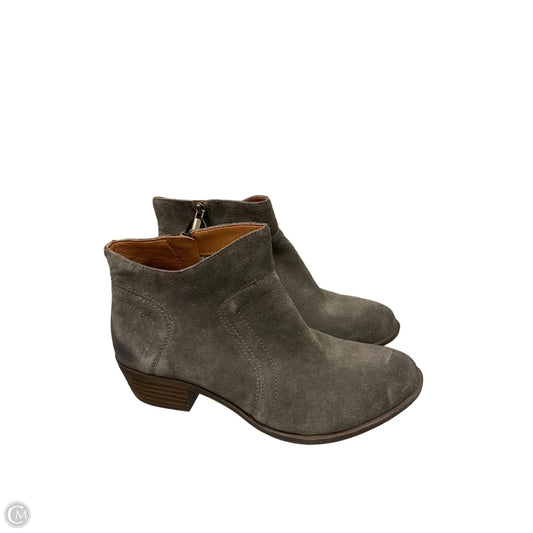 Boots Ankle Heels By Lucky Brand In Grey, Size: 7.5