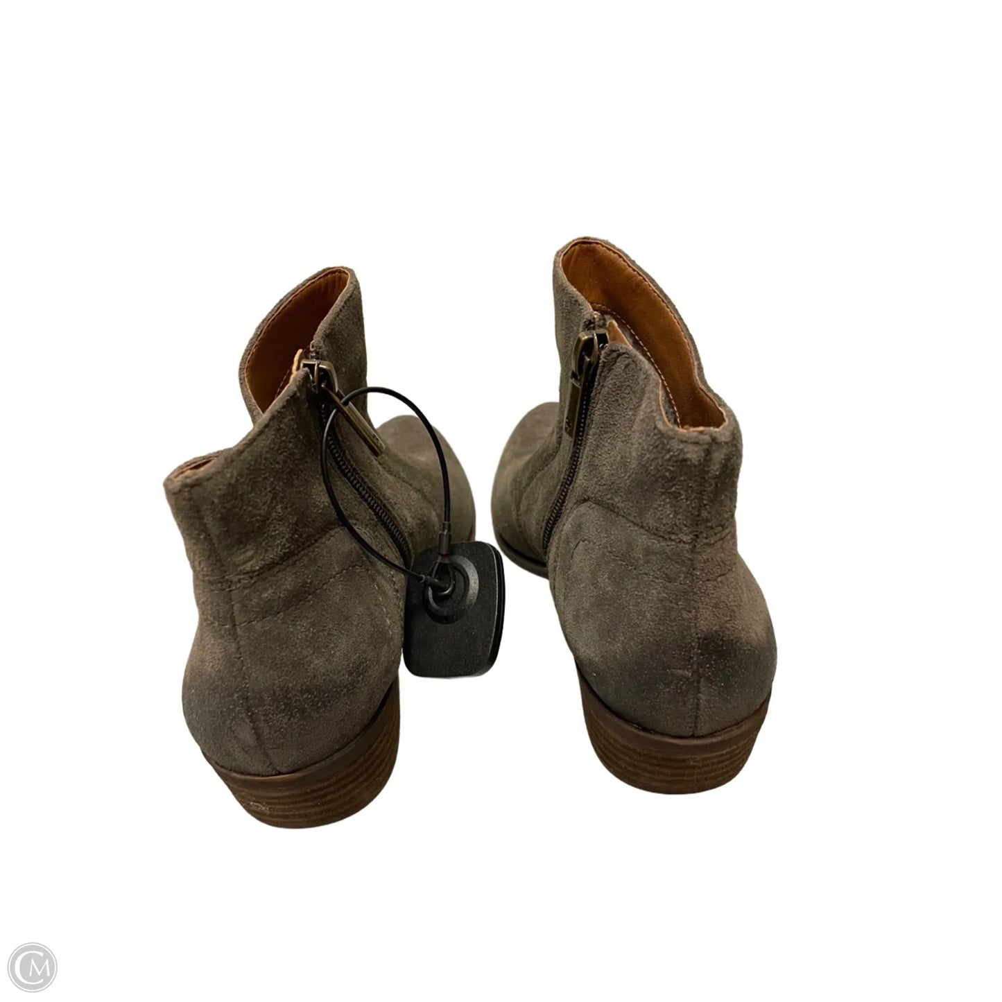 Boots Ankle Heels By Lucky Brand In Grey, Size: 7.5