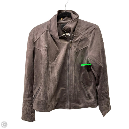 Jacket Moto By Kut In Taupe, Size: 1x