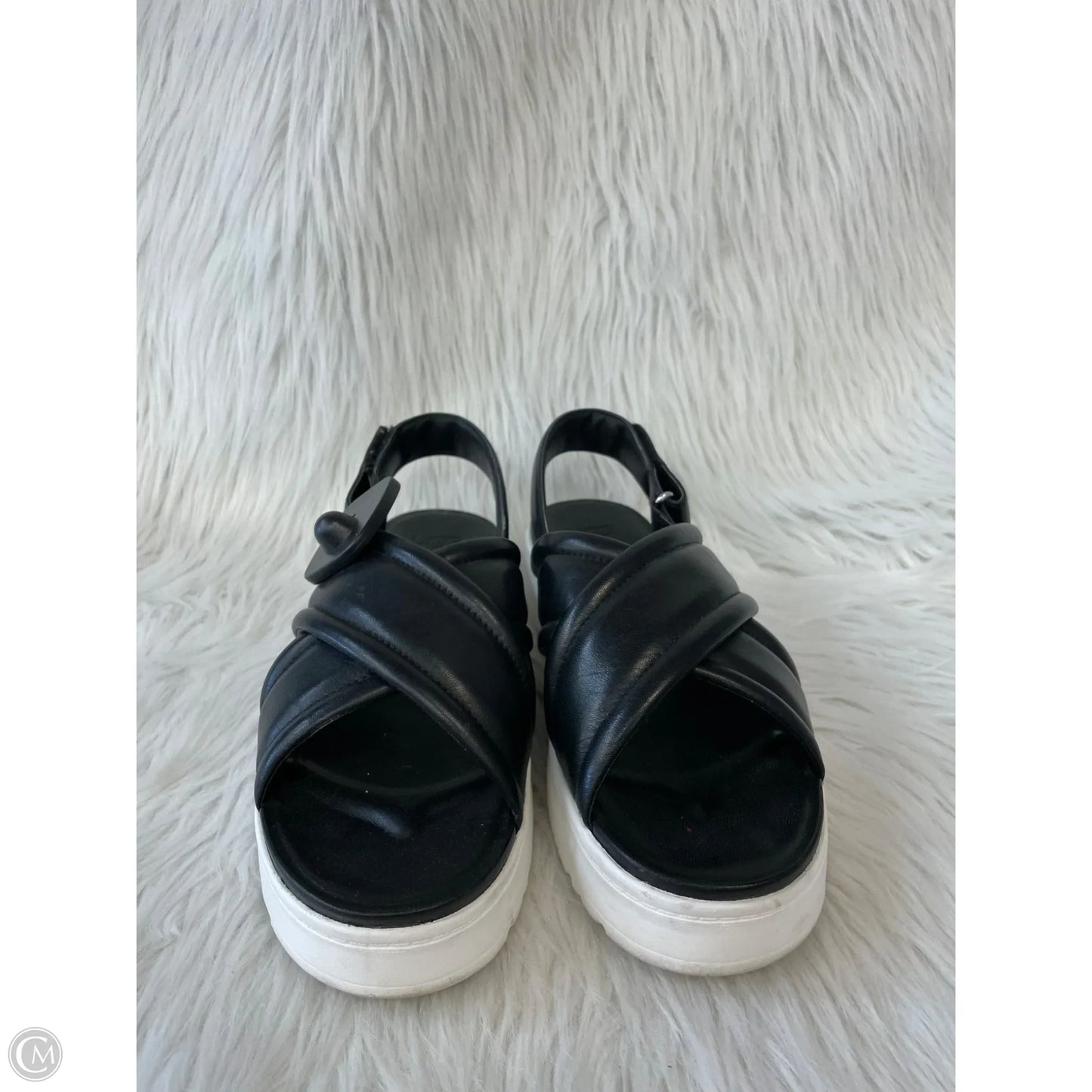 Sandals Designer By Ugg In Black, Size: 9