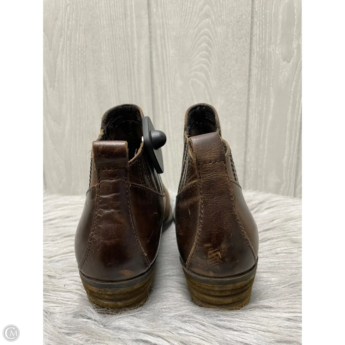 Boots Ankle Heels By Born In Brown, Size: 10