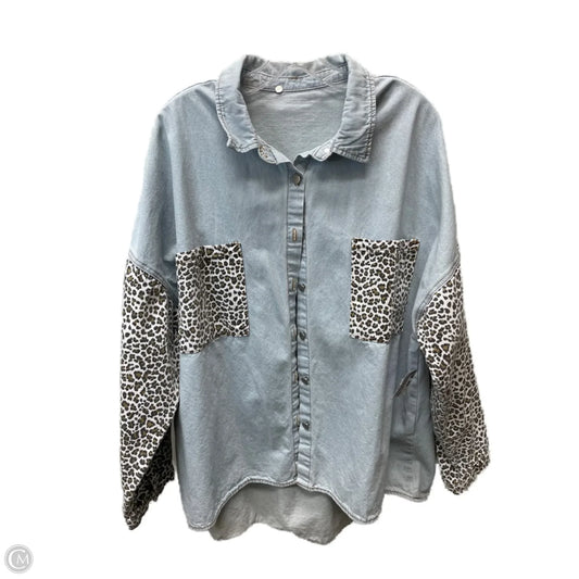 Jacket Denim By Clothes Mentor In Blue Denim, Size: 1x