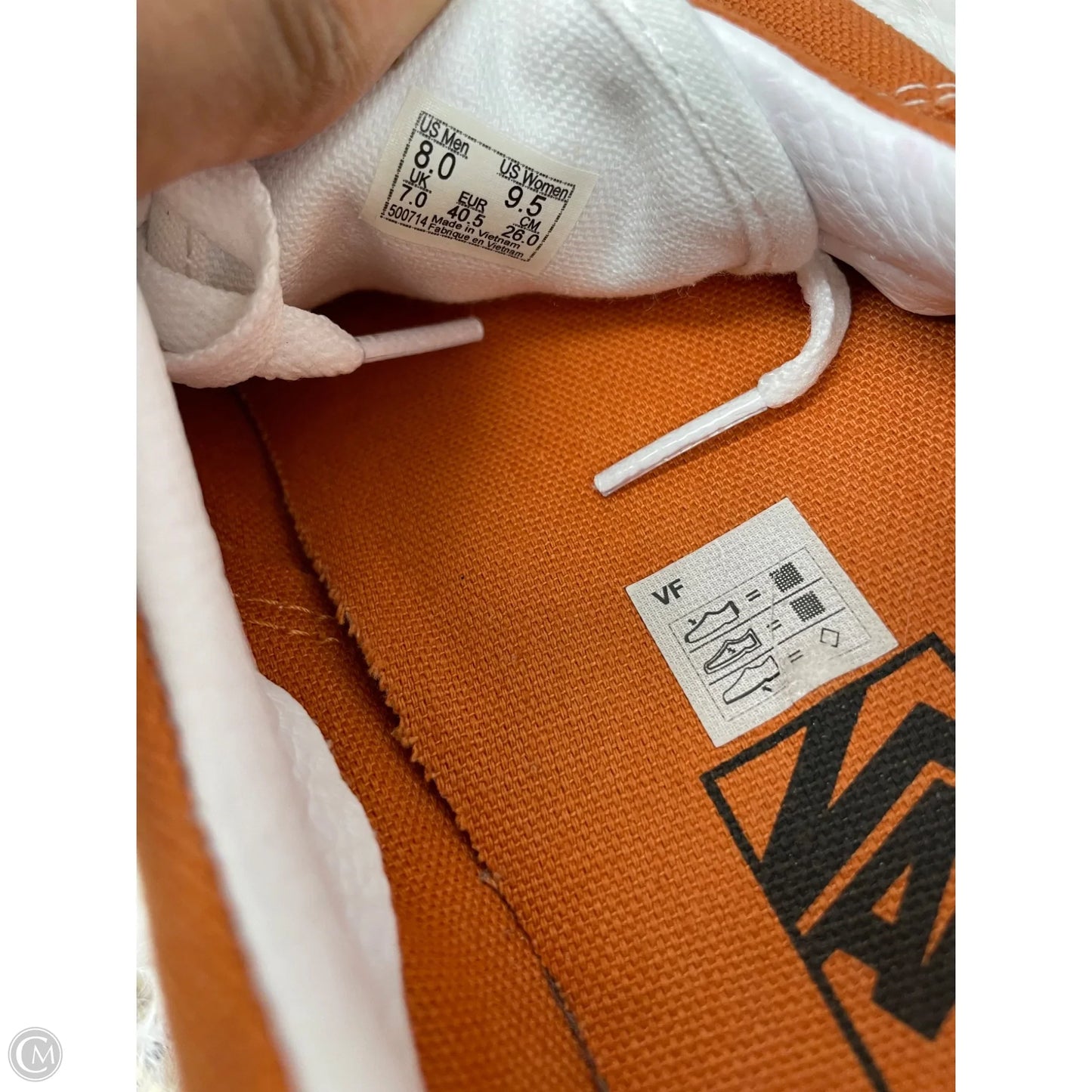 Shoes Sneakers By Vans In Orange, Size: 9